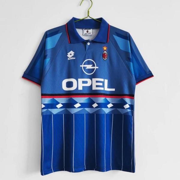 AC Milan 1995/96  blue away Soccer jersey