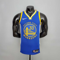 75th Anniversary Curry #2974 Warriors Blue NBA Jersey