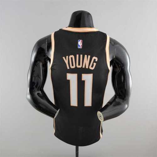 Atlanta Hawks Young #11 Limited Black NBA Jersey