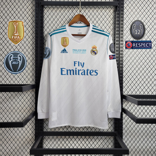 Real Madrid 2017/18 long soccer jerseys