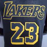 New James #23 Lakers black NBA Jersey