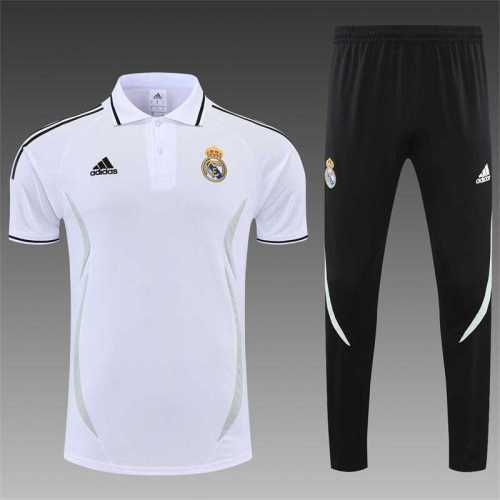 Real Madrid white/black with three sides Soccer Jersey