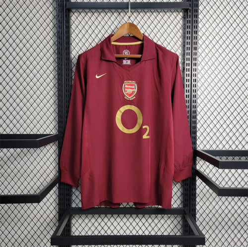Arsenal 2005/06 long sleeve home Retro soccer jerseys