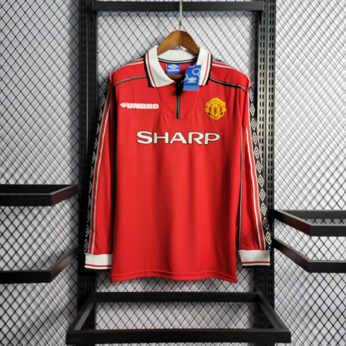 Manchester United 1998/99 home Long Sleeve Size S-XXL