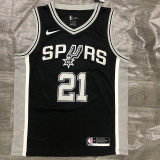 Spurs Black No. 21 Duncan