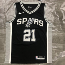 Spurs Black No. 21 Duncan