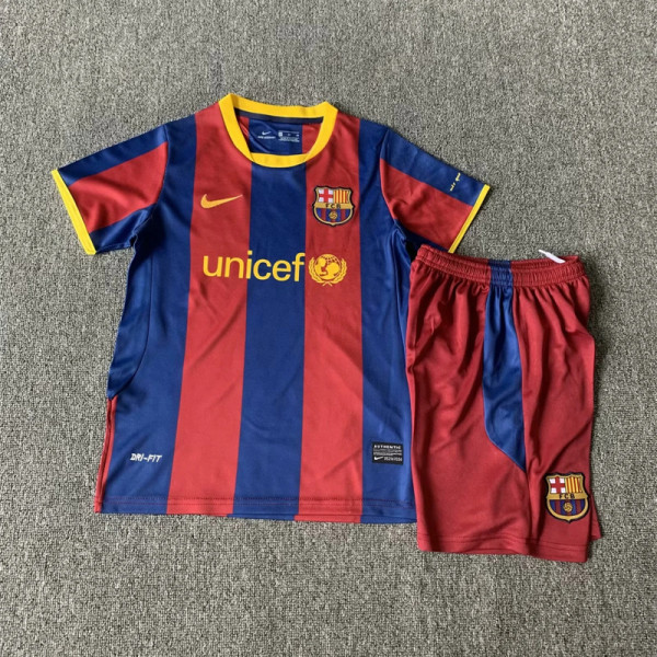 Barcelona home 2010-11 retro   kid kit  soccer jerseys