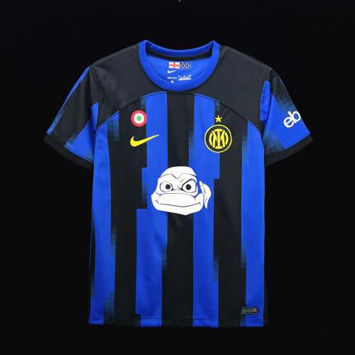 Inter Milan 2023/24 home blue  Ninja Turtles soccer jerseys