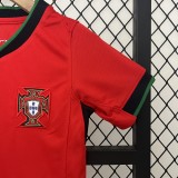 2024 Portugal  home kids Soccer jersey