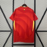 2024 Spain  home red soccer  jersey