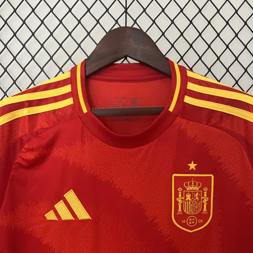 2024 Spain  home red soccer  jersey