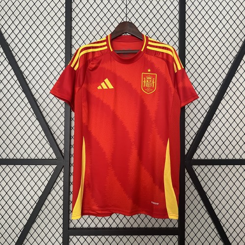 2024 Spain  home red soccer  jersey