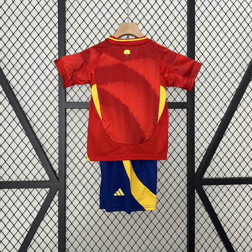 Spain 2024 Home kids soccer jerseys