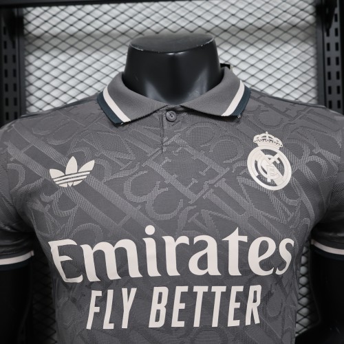 Real Madrid 2024/25 player version black soccer jerseys