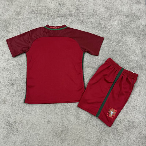 Portugal 2016 home kids Soccer jersey
