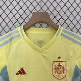 Spain 2024 away kids soccer jerseys