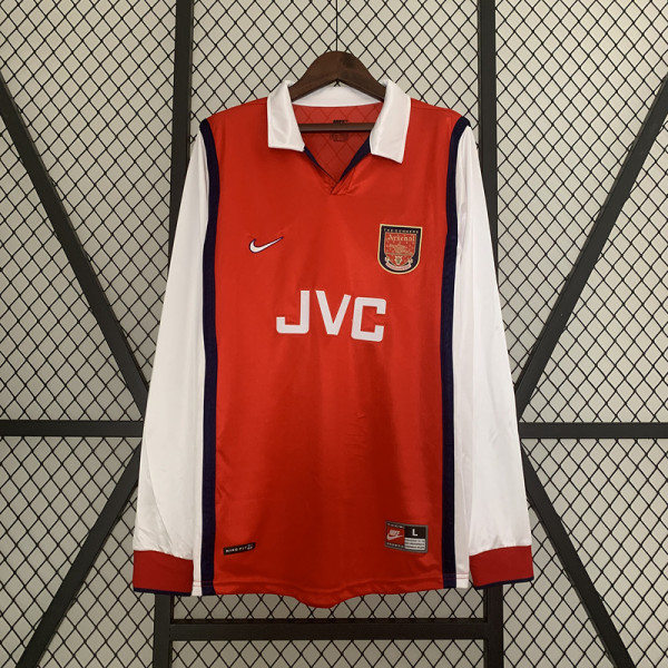 Arsenal 1998/99 home long sleeve Retro soccer jerseys