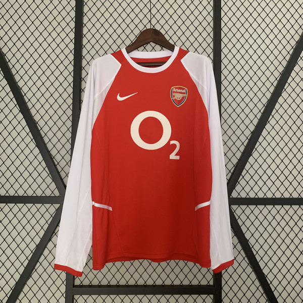 Arsenal 2002/04 home long sleeve Retro soccer jerseys