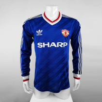 Manchester United 1986/88 away blue long sleeve