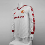 Manchester United 1986/88 away white away long sleeve