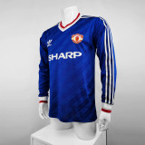 Manchester United 1986/88 away blue long sleeve