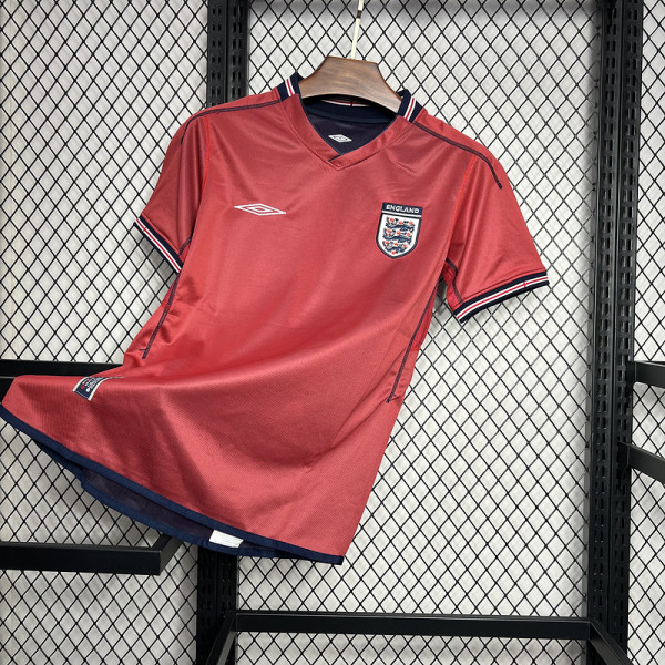 England 2002 Away Retro Jersey (Double-sided) size S-2XL