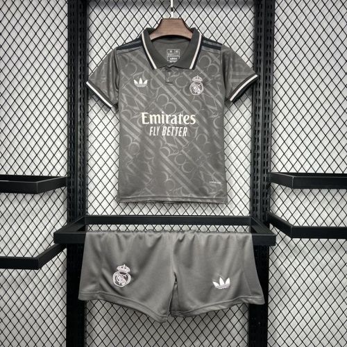 Real madrid 2024/25 third away Kids set soccer jerseys
