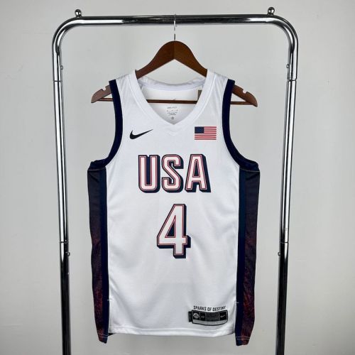 Olimpic USA 2024 CURRY#4 Home Jersey