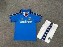 Manchester City  1997/98 Home  retro kids kit