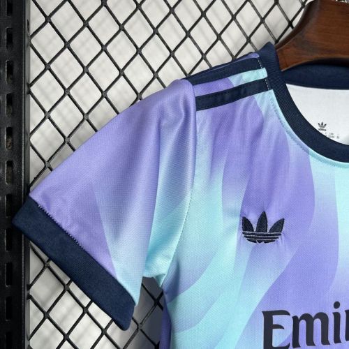 Arsenal 2024/25 third away kids jersey