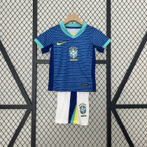 Brazil 2024 away kids soccer jerseys