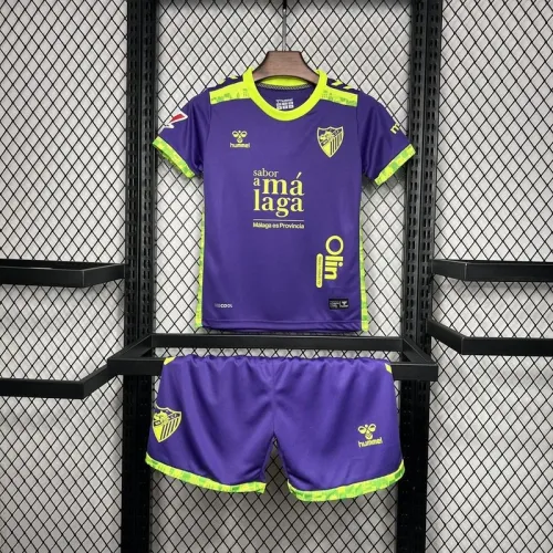 Malaga 2024/25 Away kids soccer jerseys