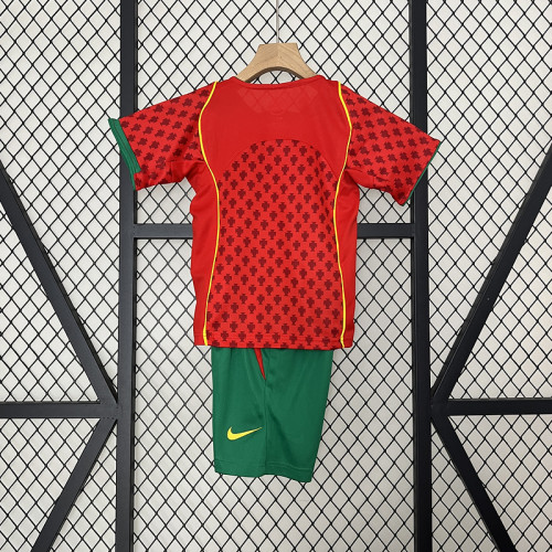 Portugal 2004 Home kids Soccer jersey
