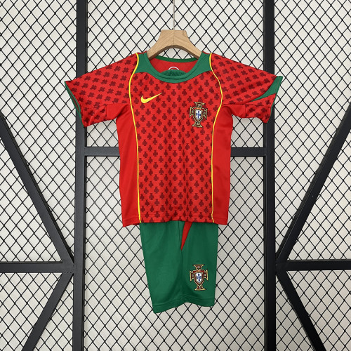 Portugal 2004 Home kids Soccer jersey