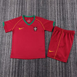 Portugal 2006 Home kids Soccer jersey