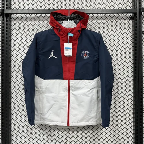 PSG 2024/25 Blue and White Cotton Jacket S-3XL