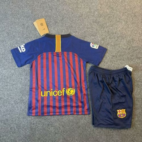 Barcelona home 2018-19 retro   kid kit  soccer jerseys