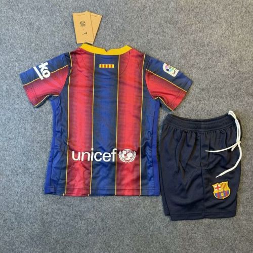 Barcelona home 2020-21 retro   kid kit  soccer jerseys