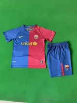 Barcelona home UCL retro  2008-09 kid kit  soccer jerseys