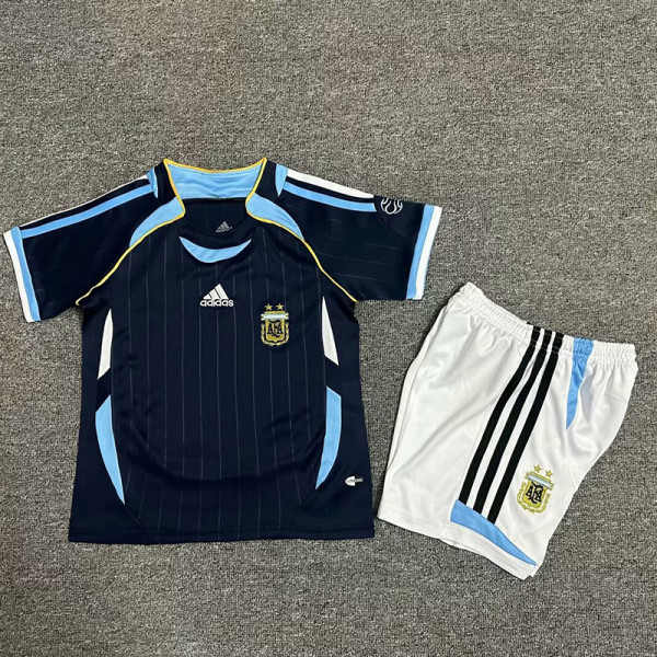 retro Argentina  2006 away kids soccer jerseys