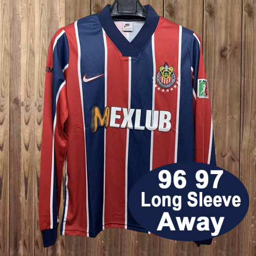 Retro Chivas 1996/97 away long sleeve  Soccer jersey