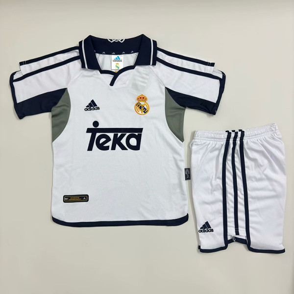 Real madrid 2000/01 home  retro kids kit