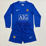 Manchester united 2008/09 Thid  away long sleeve   kid kit size: 16-28