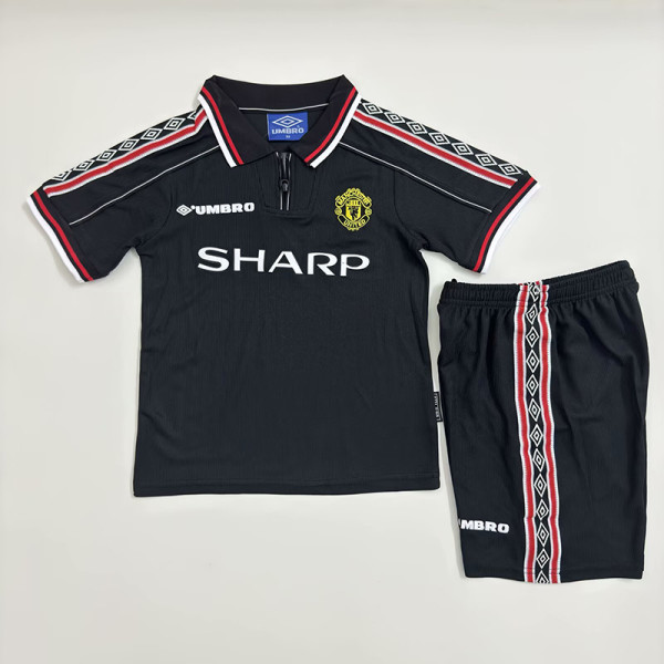 Manchester united 1998/99 away  kid kit size: 16-28