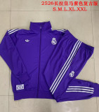Real madrid 2025/26  purple long sleeve  Jacket suit S-XXL