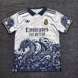 Real madrid 2025/26 Blue and whtie dragon special jersey
