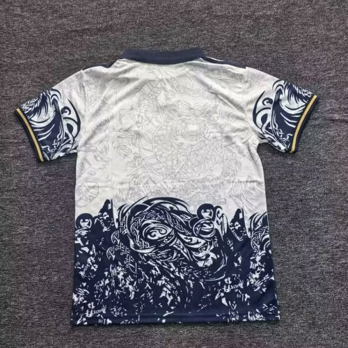 Real madrid 2025/26 Blue and whtie dragon special jersey