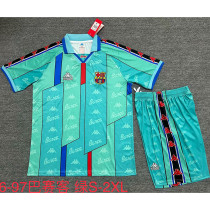 Barcelona 1996/97 away  kid kit  soccer jerseys