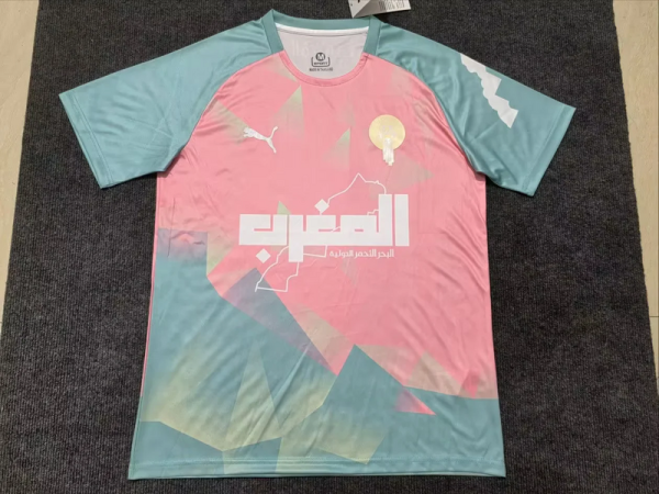 Morocco 2025/26 special version pink soccer jersey size S-2XL
