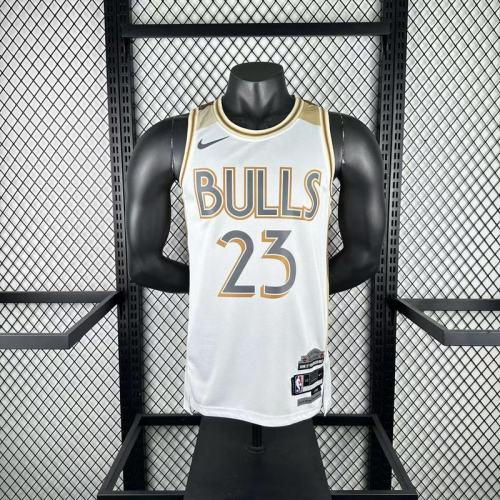 Season 2025 Chicago Bulls White No.23  Jordan NBA Jersey